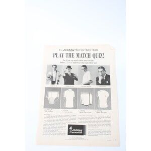 1965 Jockey Menswear Underwear Ad Print Advertisement 93930